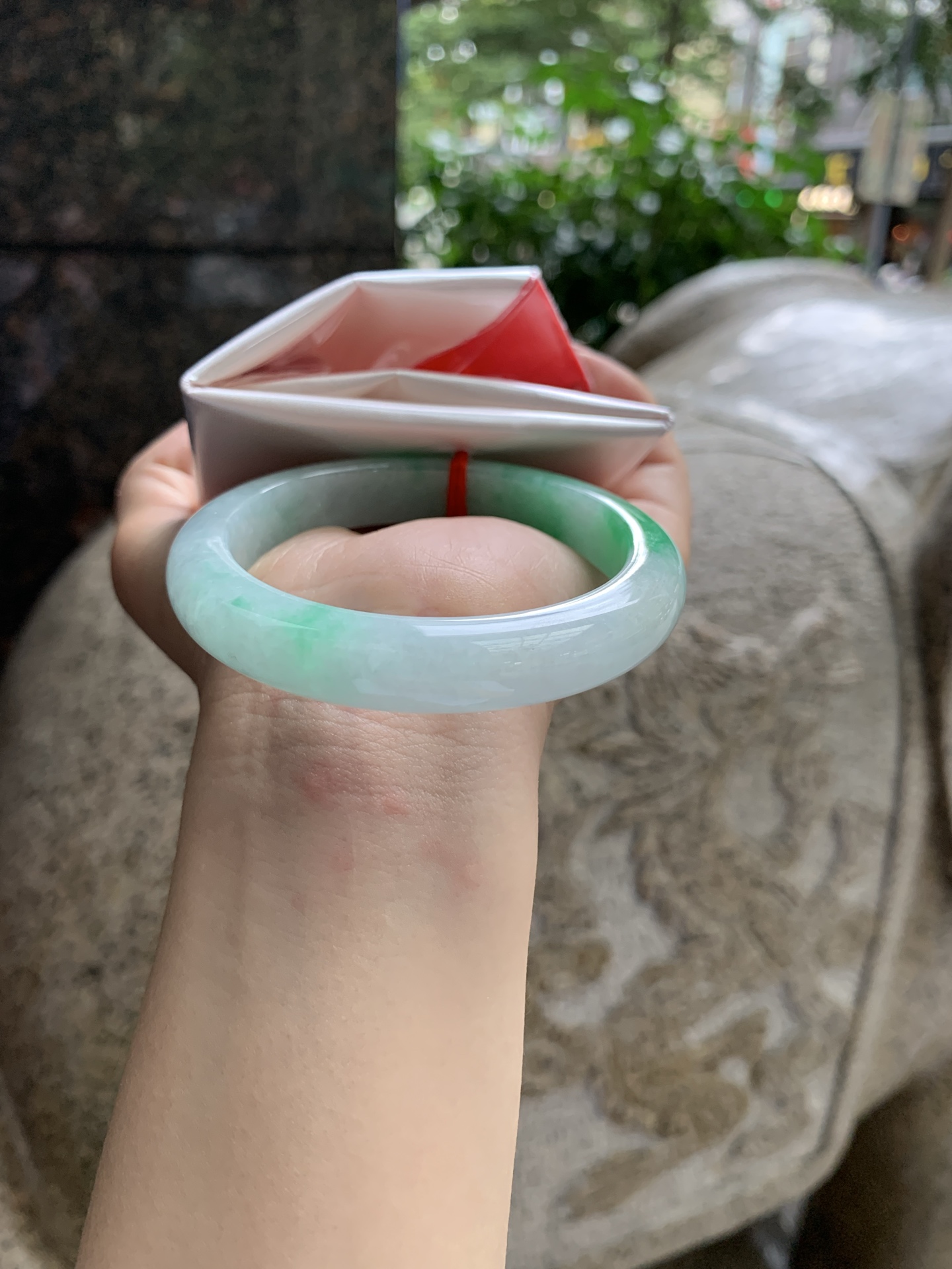 阳绿正圈,0821-N1385,无裂，打灯棉线
