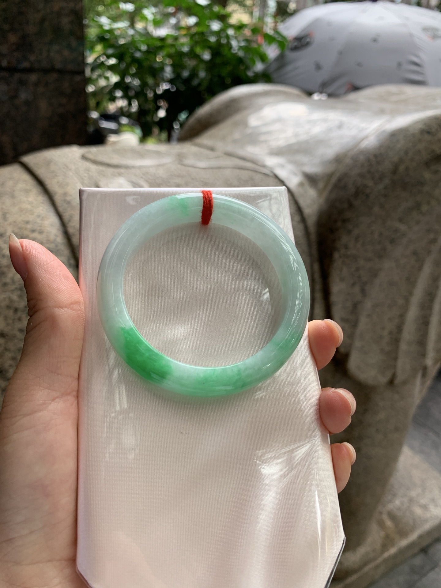 阳绿正圈,0821-N1385,无裂，打灯棉线