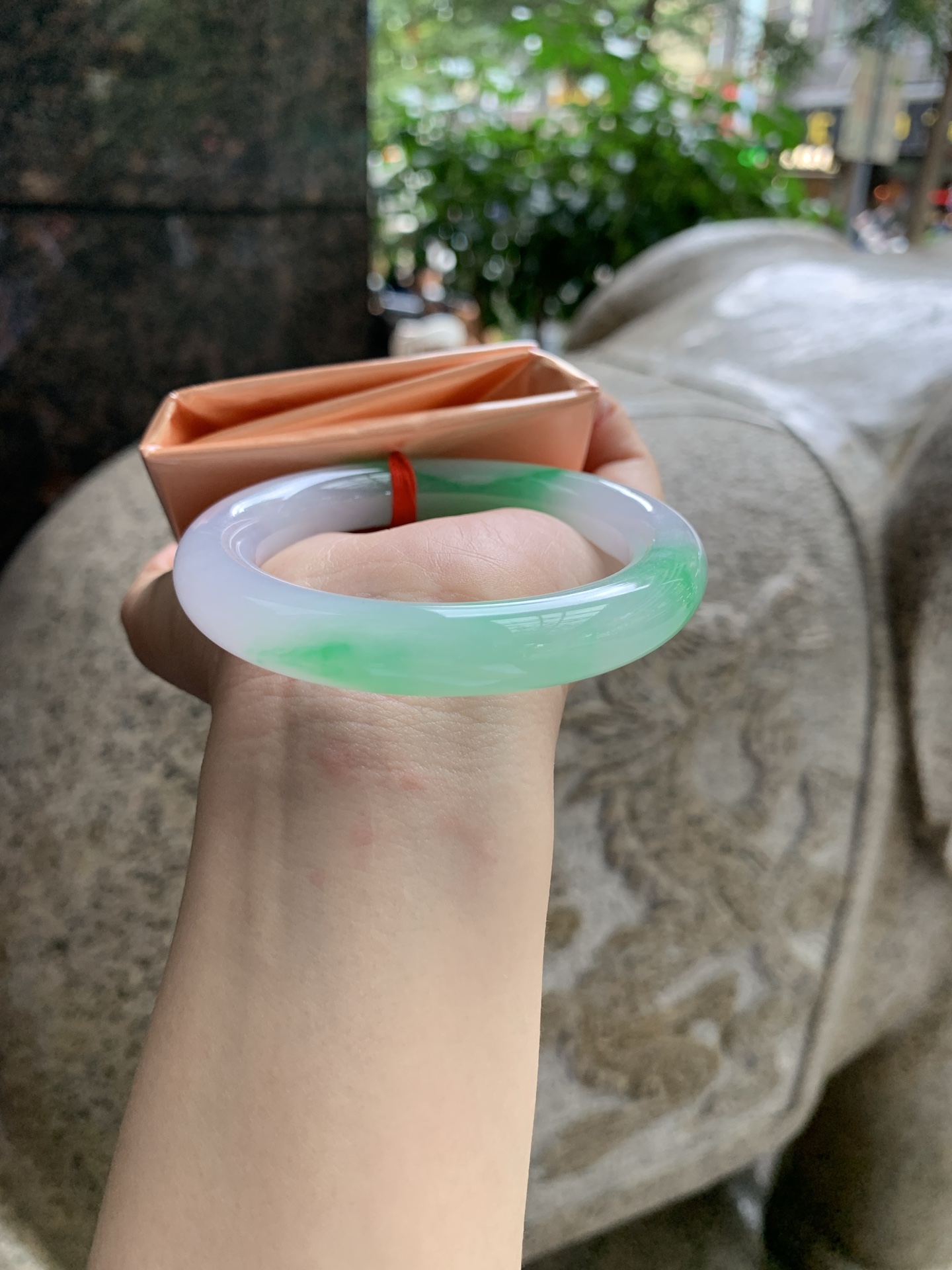 阳绿圆条,0821-N1384,打灯纹裂