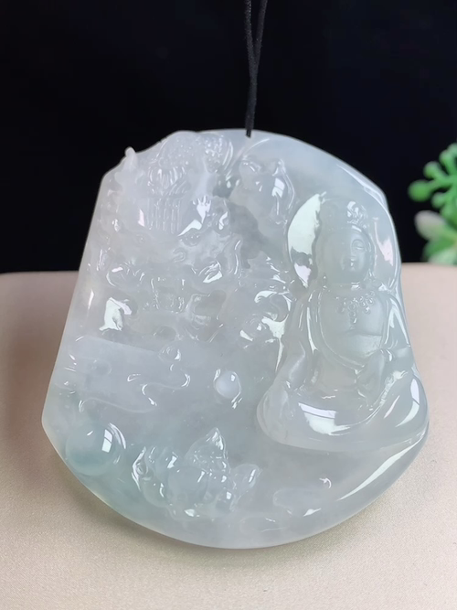 冰种降龙观音，无裂，尺寸55.8-46.7-6.5mm，D21ayd