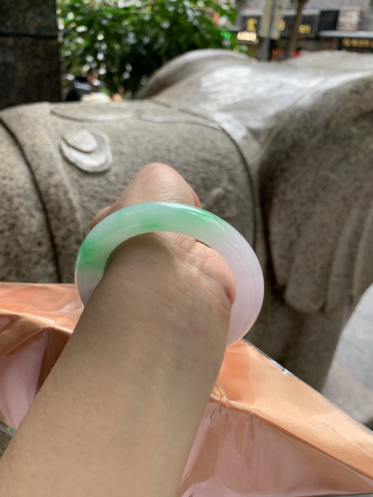 阳绿圆条,0821-N1384,打灯纹裂