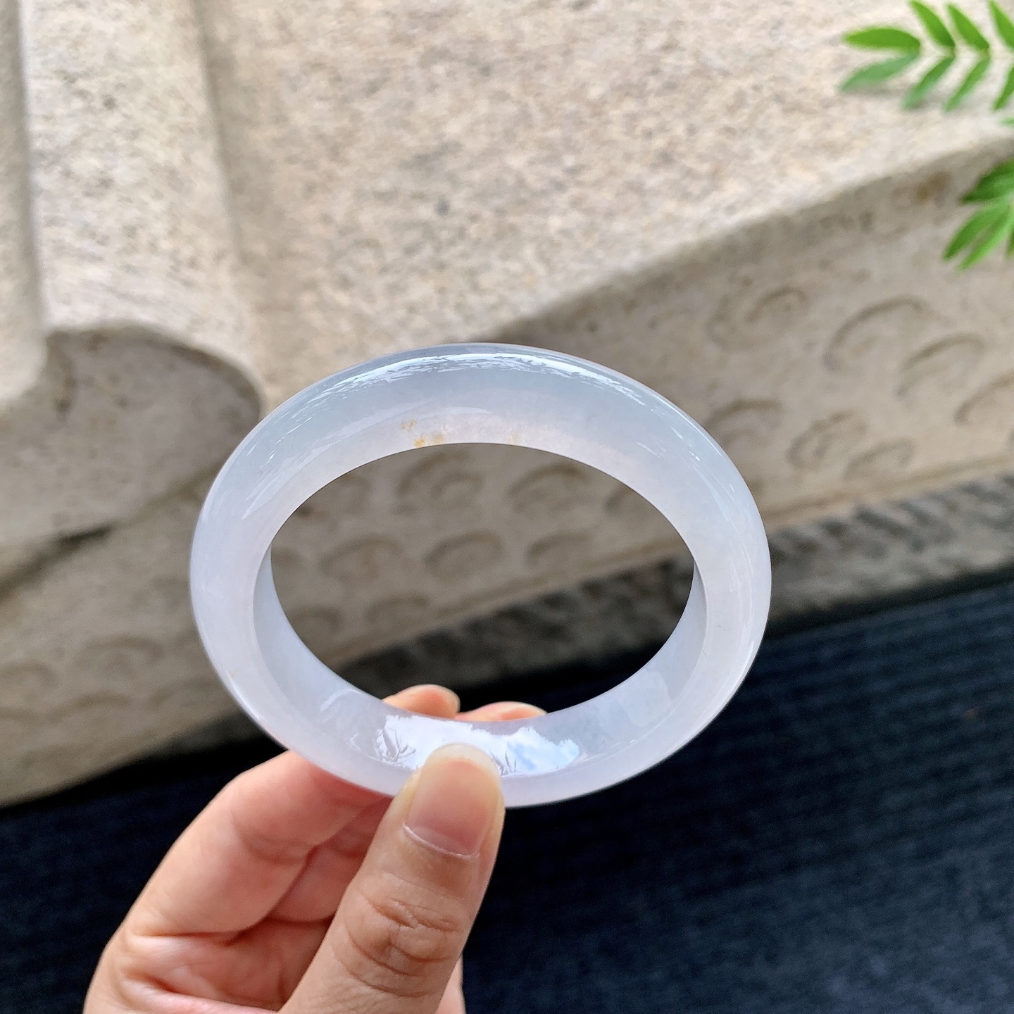 正圈55 56,圈口56/12/8,编码W6082234,描述冰糯粉紫底，水润，种老，细腻，无裂
