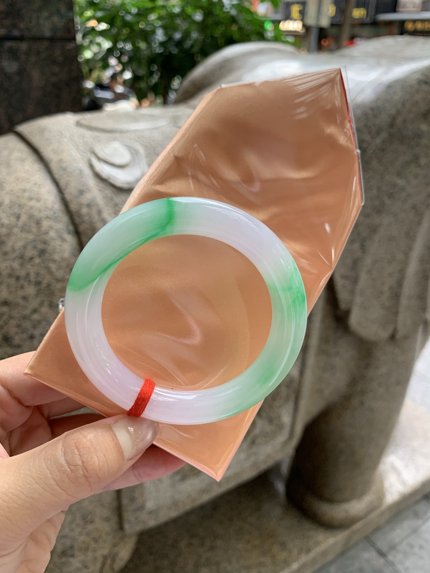 阳绿圆条,0821-N1384,打灯纹裂