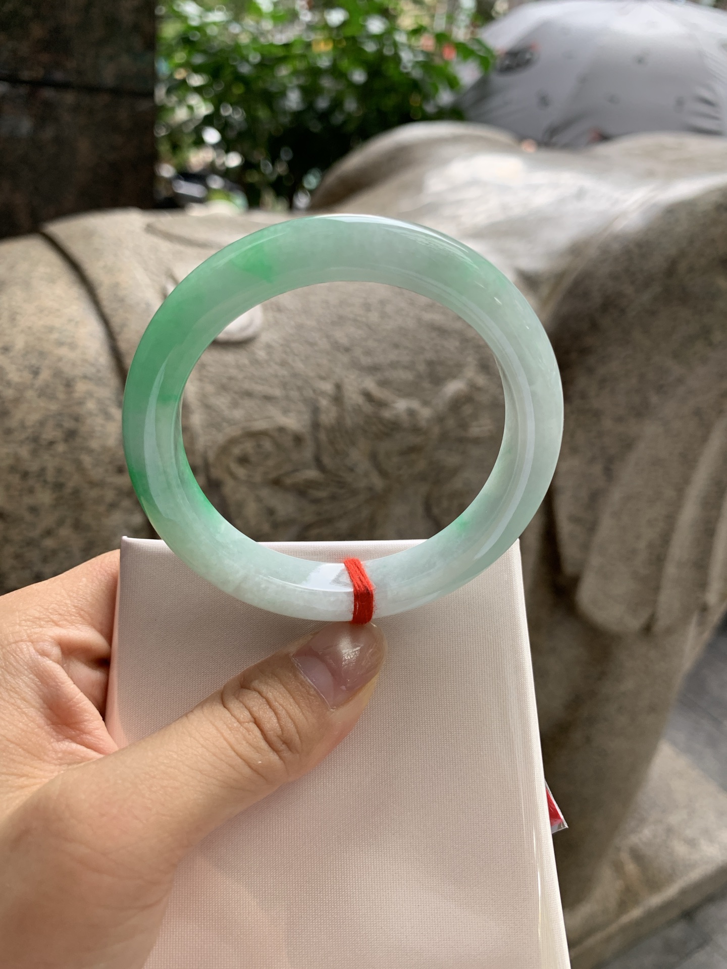阳绿正圈,0821-N1385,无裂，打灯棉线