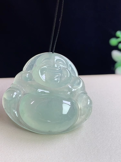 冰种佛公，无裂，尺寸27-29.6-6.2mm，D21ayd