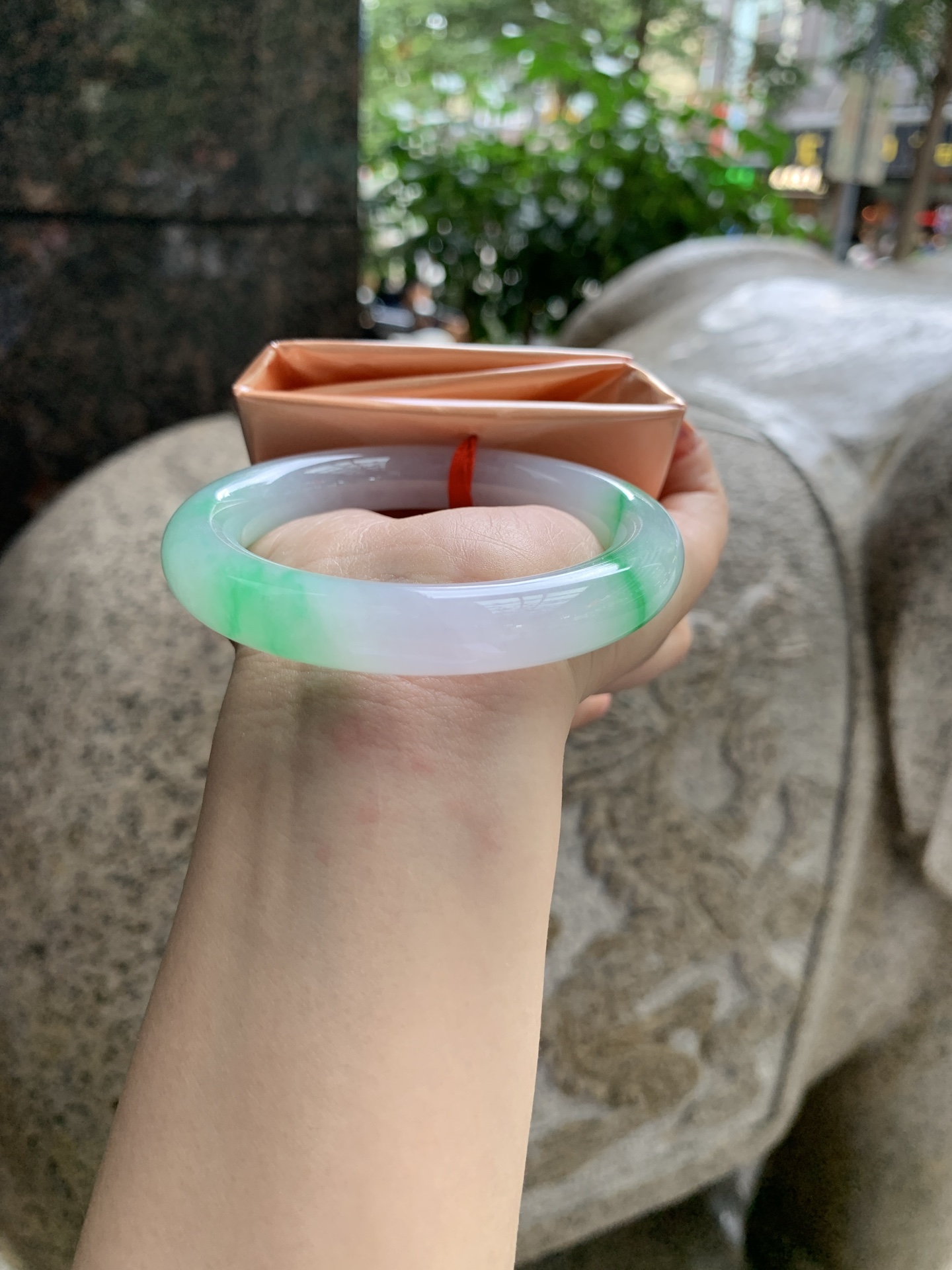 阳绿圆条,0821-N1384,打灯纹裂