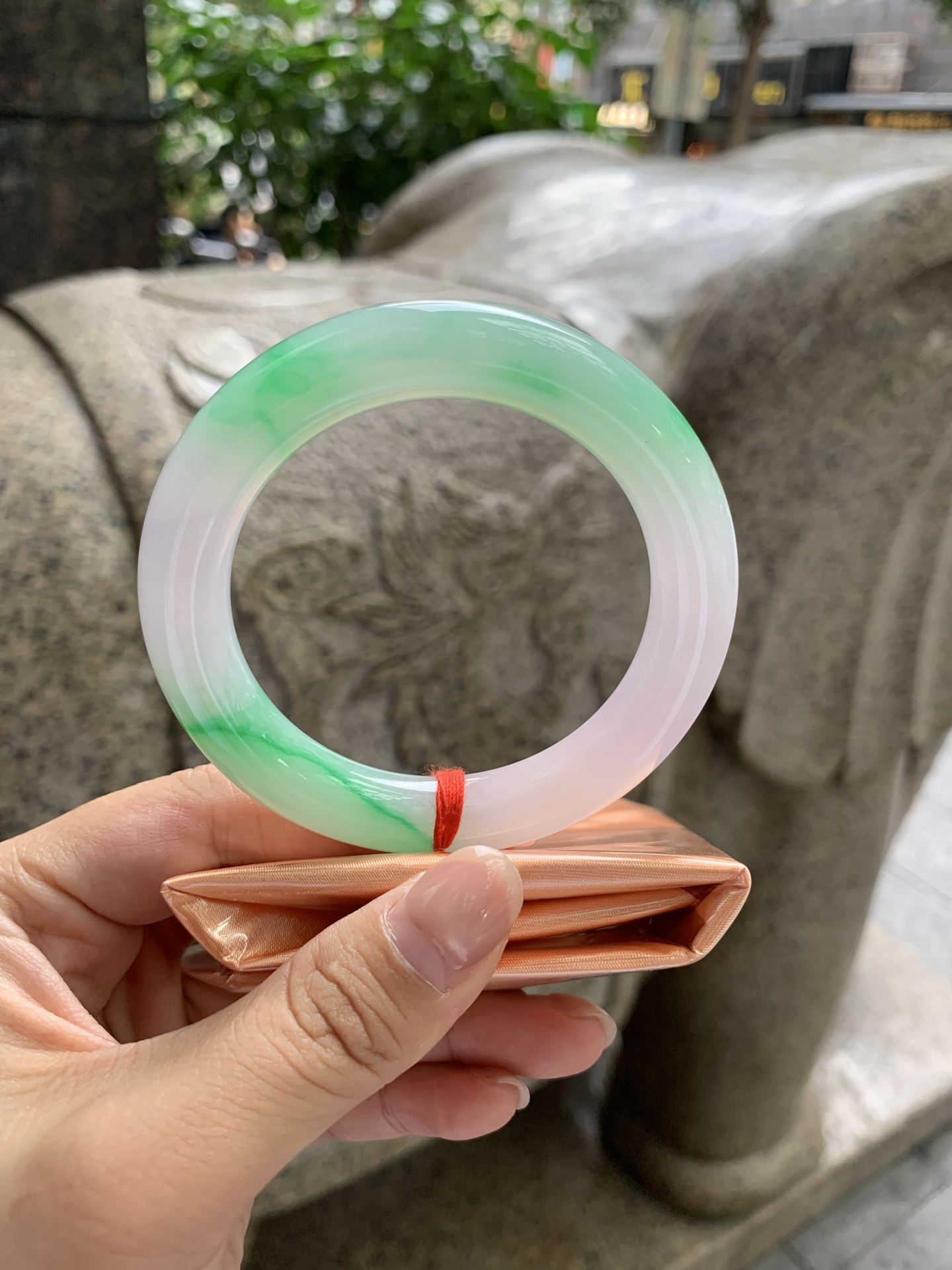 阳绿圆条,0821-N1384,打灯纹裂