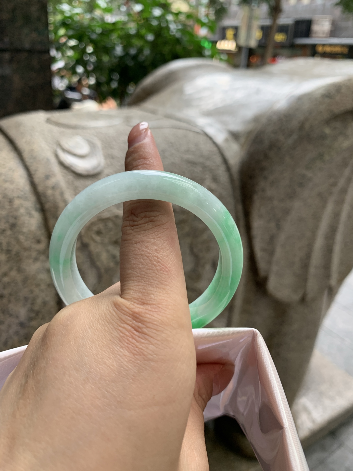 阳绿正圈,0821-N1385,无裂，打灯棉线
