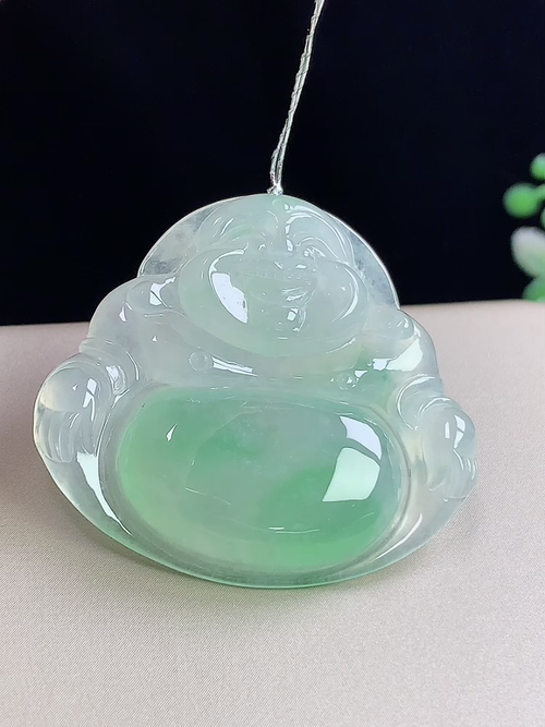 冰飘绿大佛公，无裂，尺寸32.2-35.6-5.9mm，D21qyd