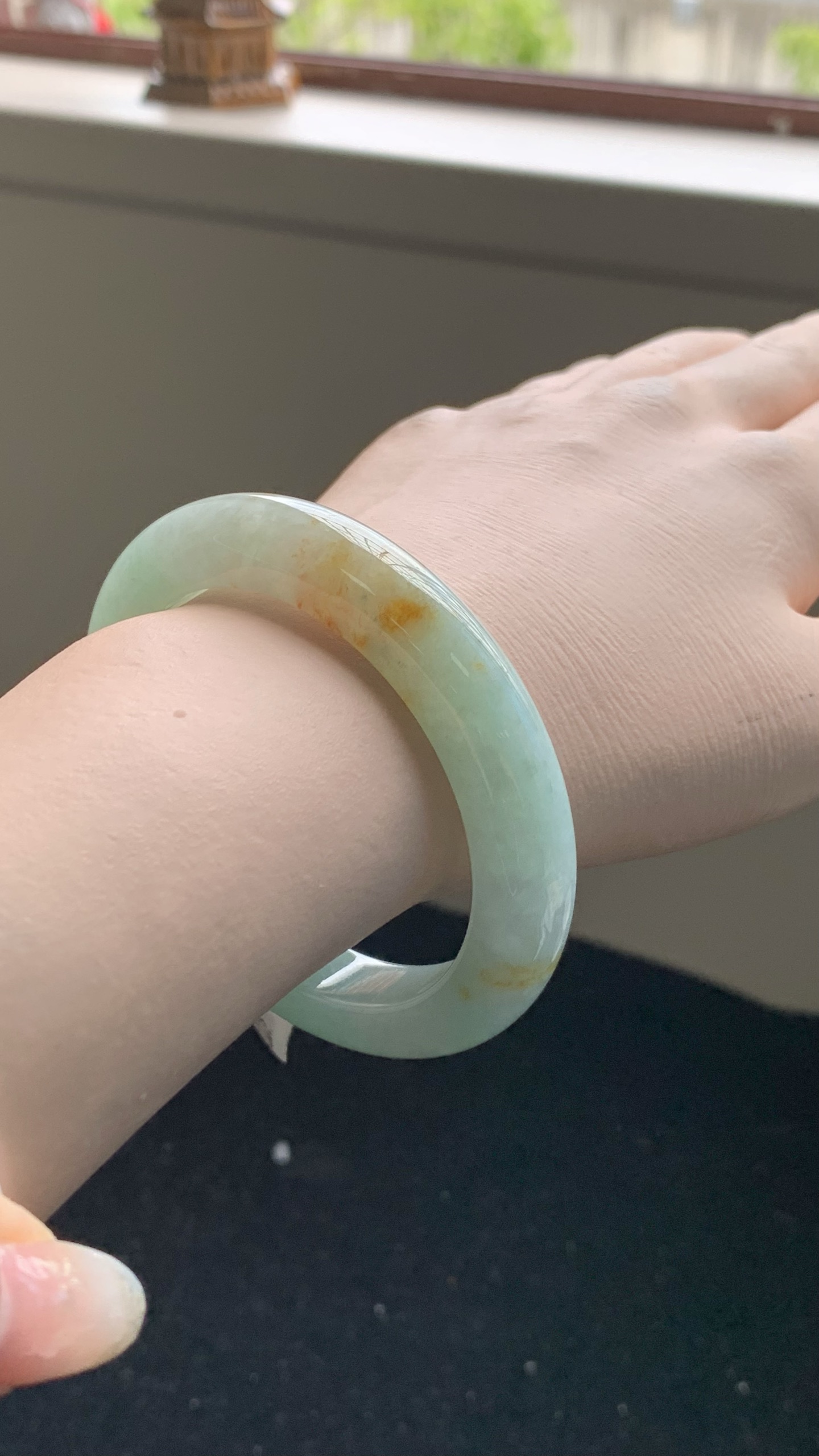 果绿洒金正圈成品 HYY-8526 ⭕️55.5-11-9