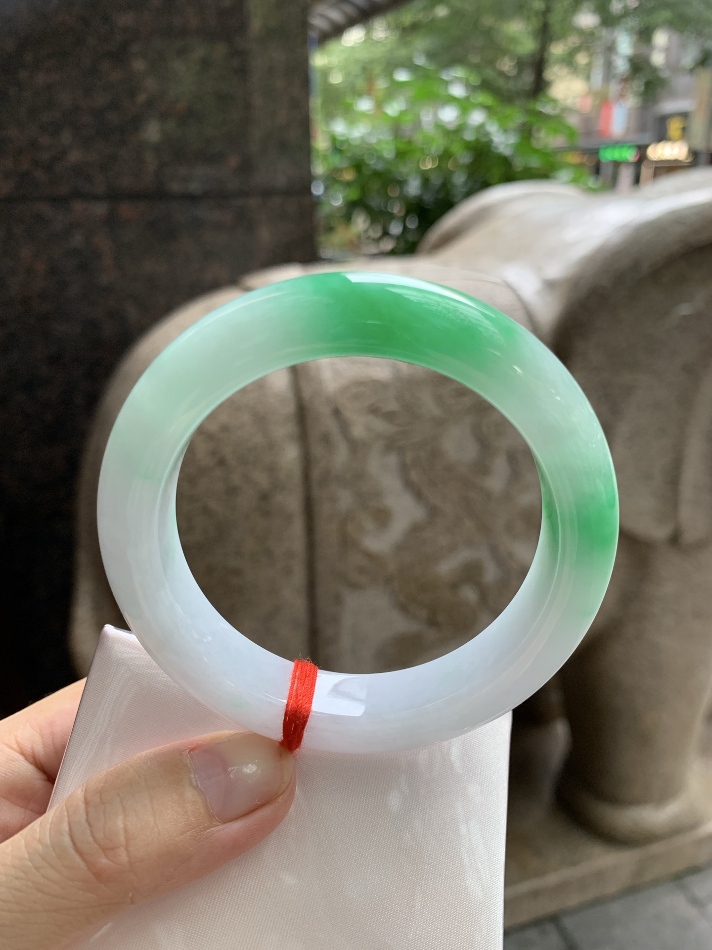 阳绿白底青正圈,0822-HN1379,打灯长纹