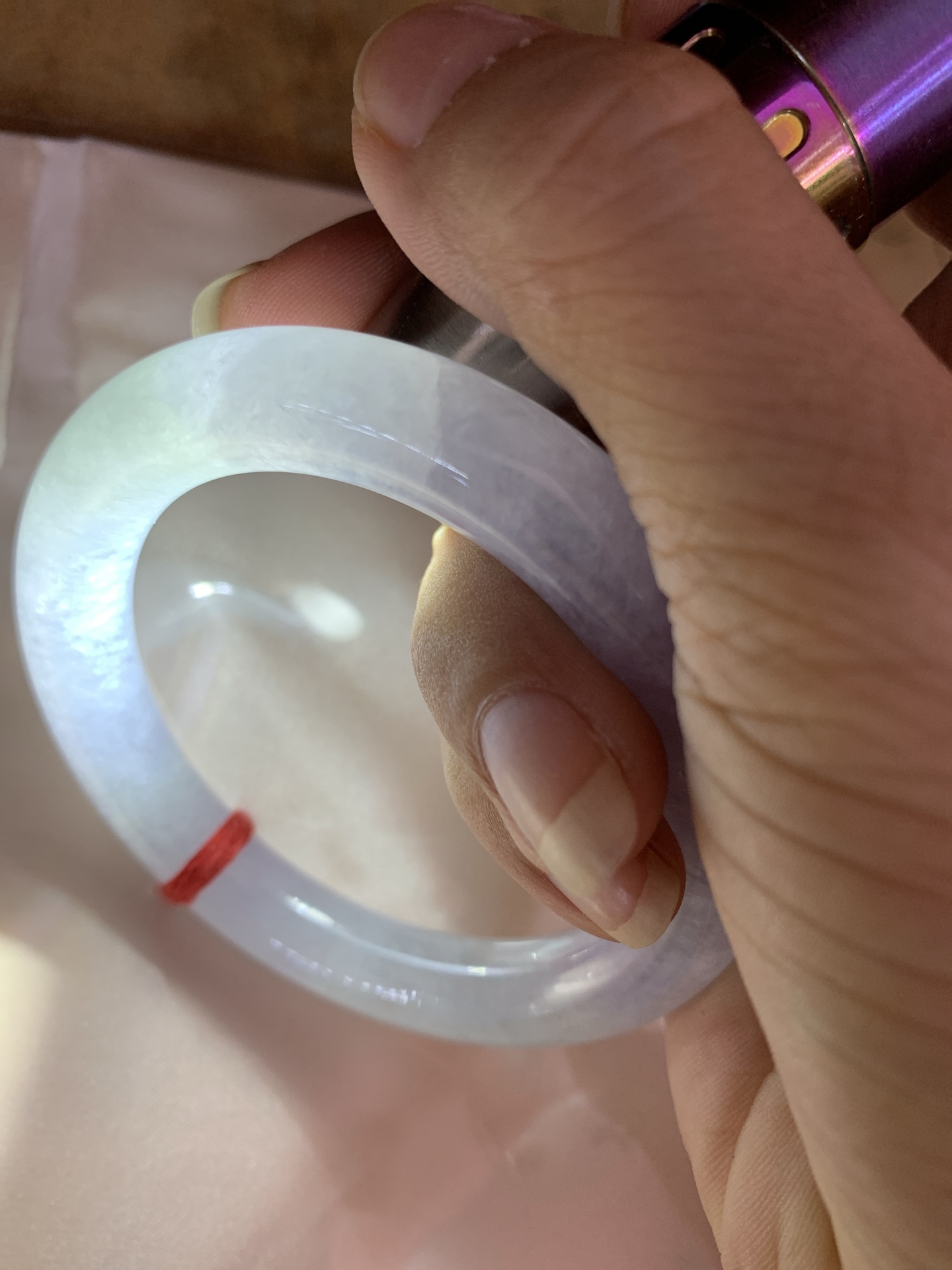 淡春彩圆条,0822-N1377,打灯多处细纹