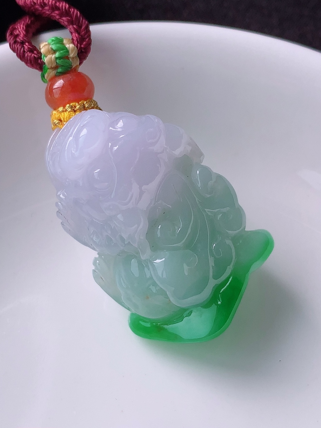️冰飘绿貔貅挂件,品相喜悦 饱满水润，佩戴简单大方，29-18.5-14.2