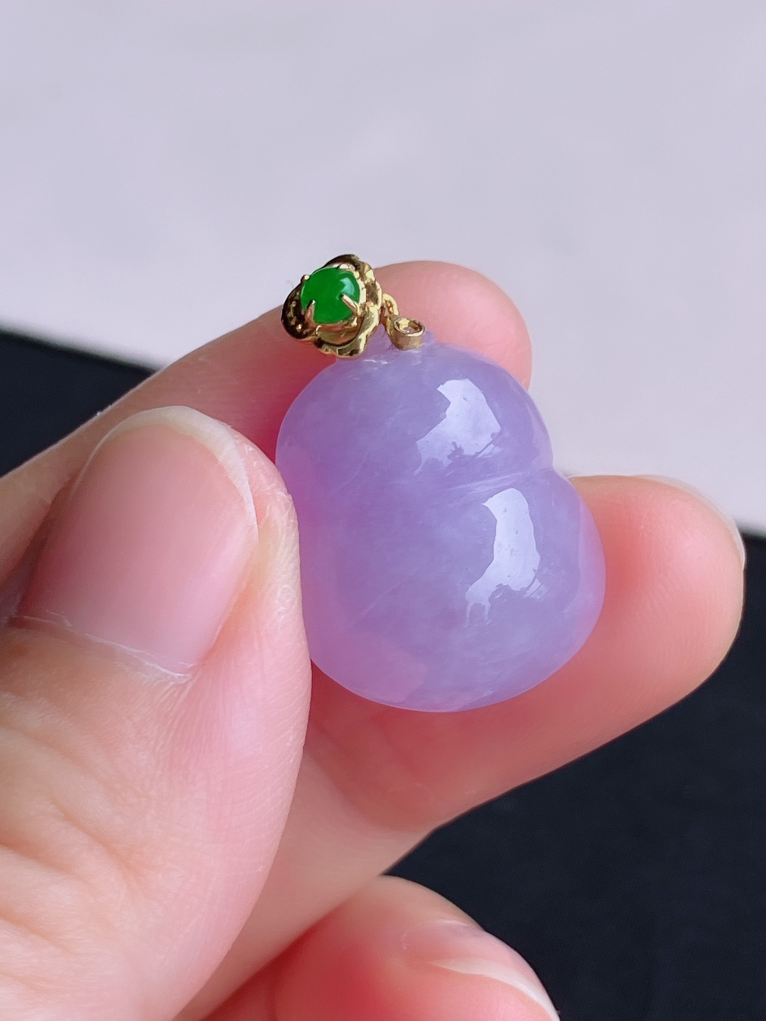 冰粉紫葫芦，粉粉嫩嫩，尺寸27.6/20.6/17.6/7.8/自然光实拍