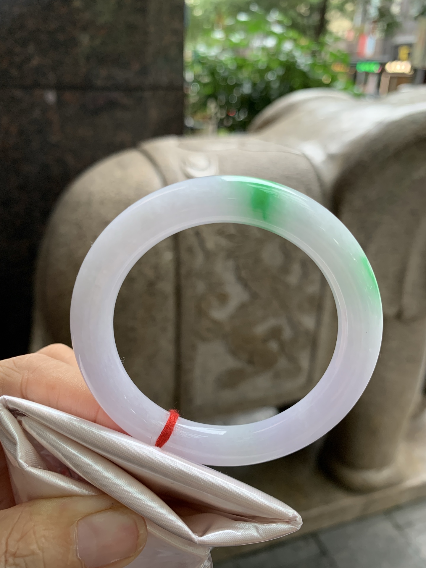 春彩阳绿圆条,52.7-9.2-9.8,0822-N1380,无裂,打灯棉线