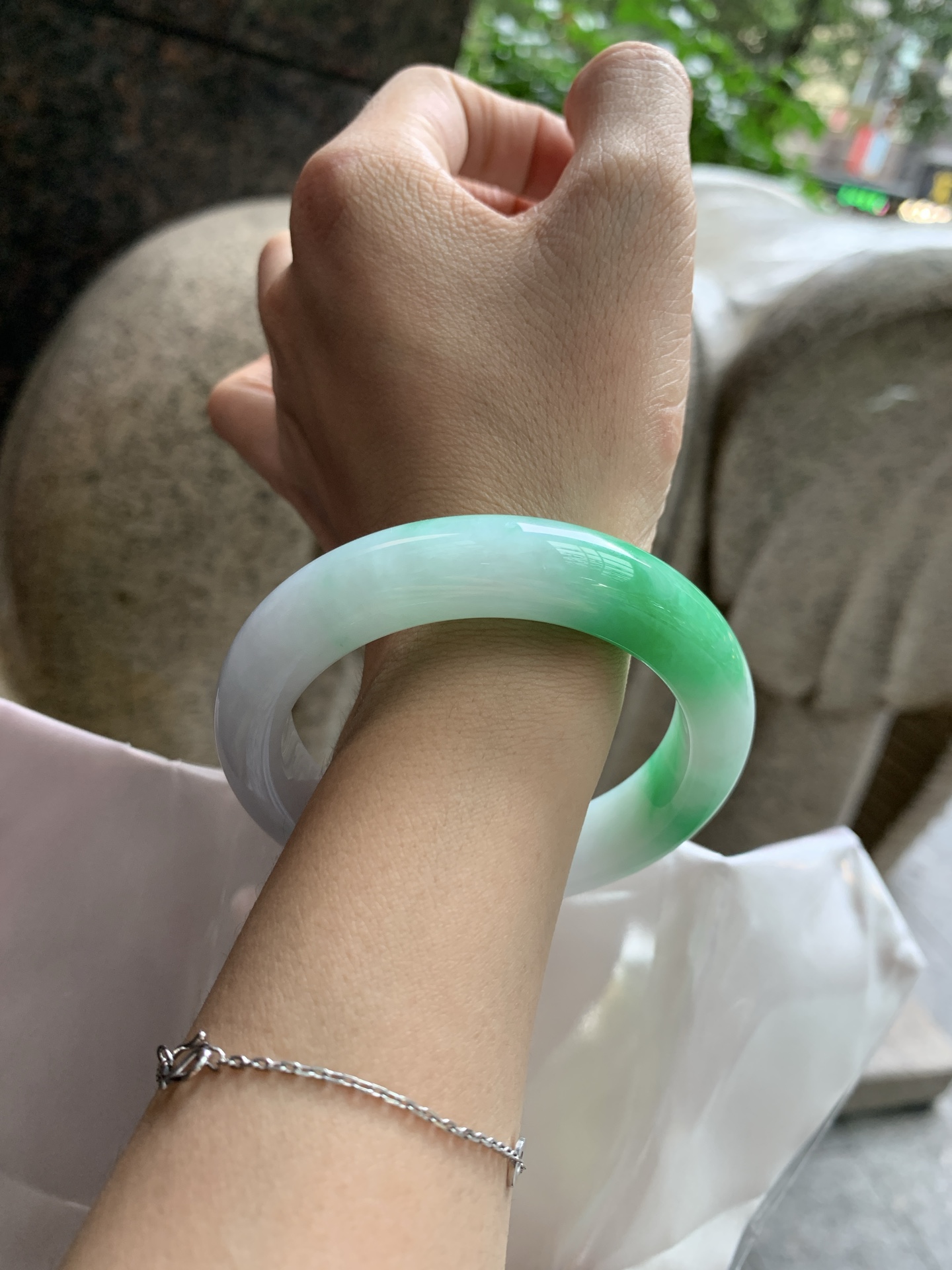 阳绿白底青正圈,0822-HN1379,打灯长纹
