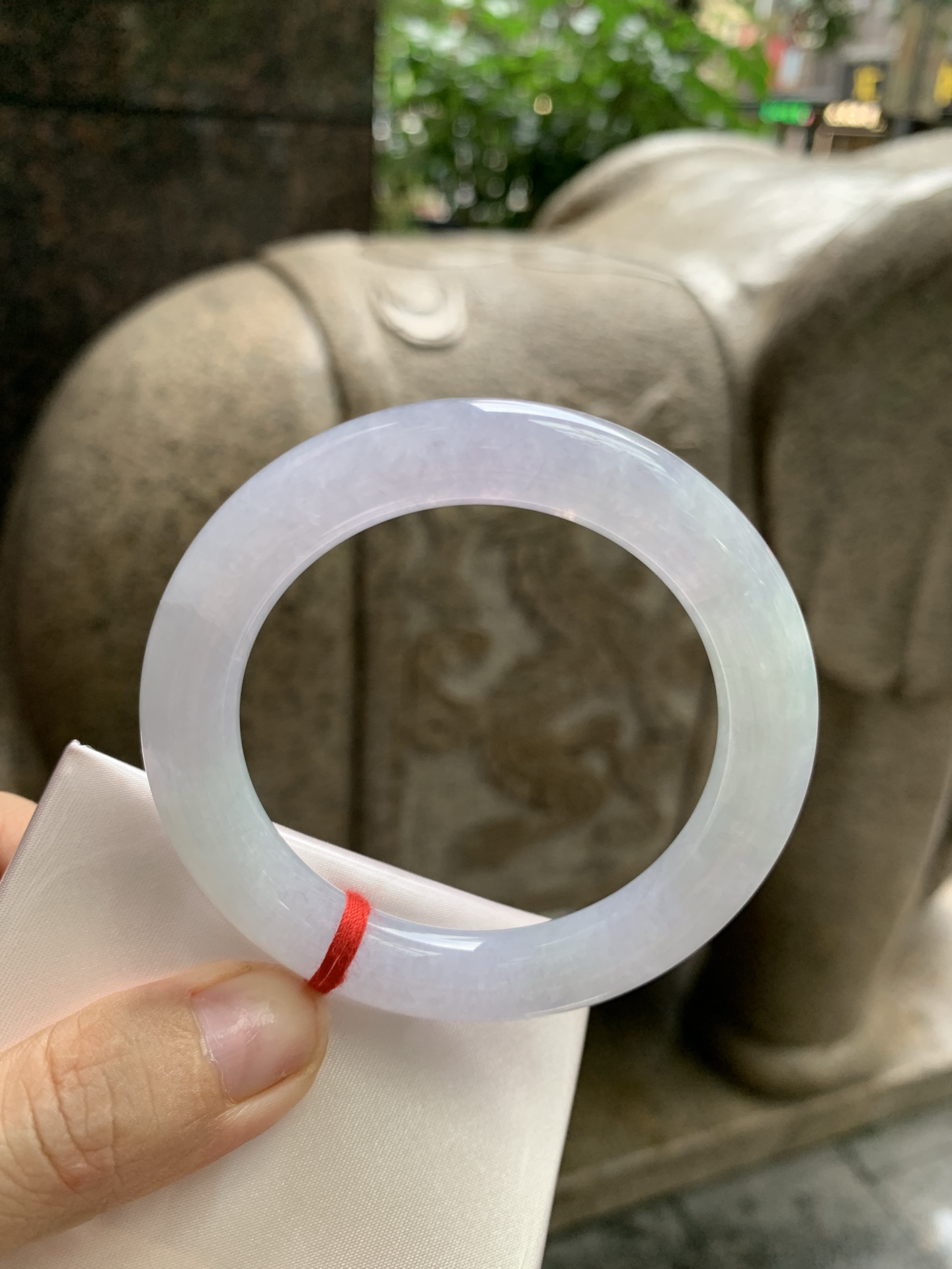 淡春彩圆条,0822-N1377,打灯多处细纹