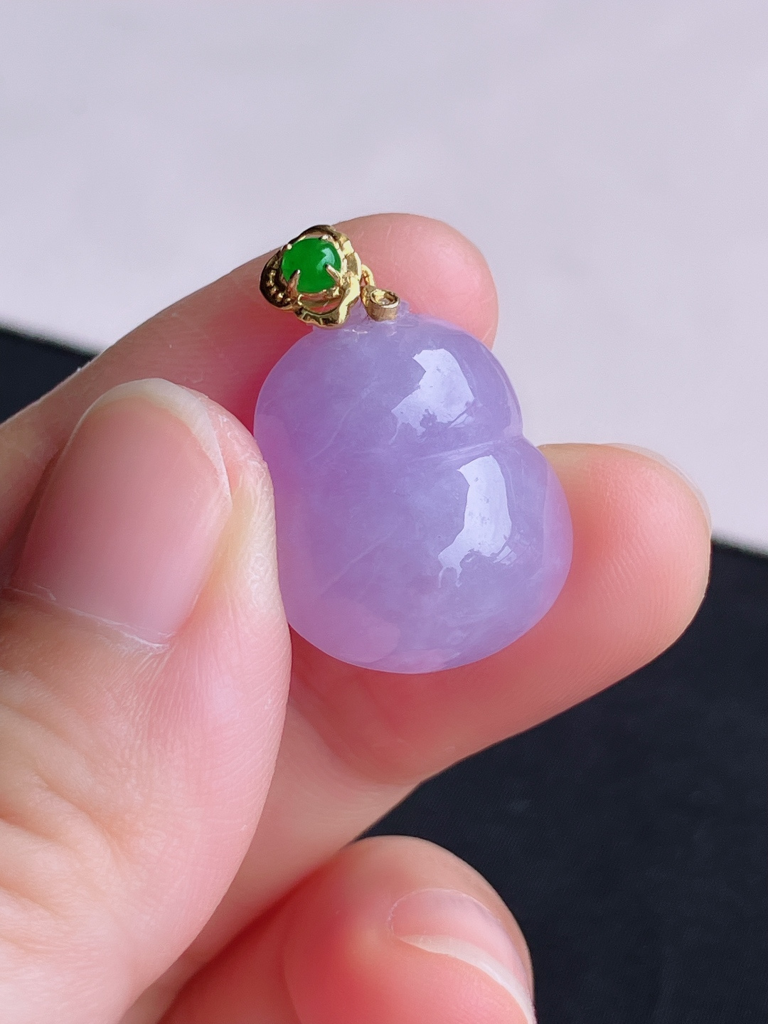 冰粉紫葫芦，粉粉嫩嫩，尺寸27.6/20.6/17.6/7.8/自然光实拍
