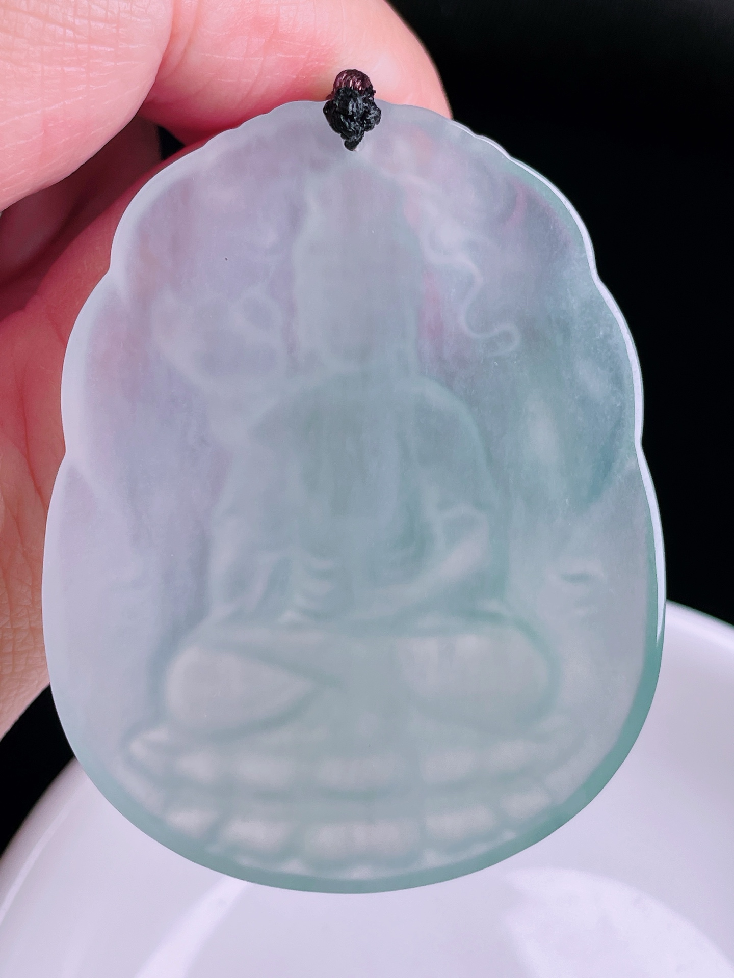 观音，老种起光，细底通透，尺寸：54.3/43.4/6mm0822