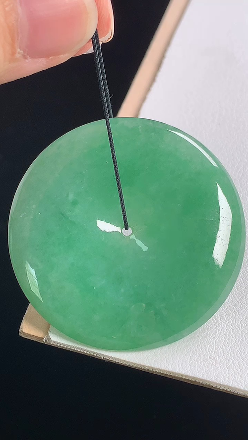 冰晴平安扣，无裂，尺寸:43.5-6.1mm