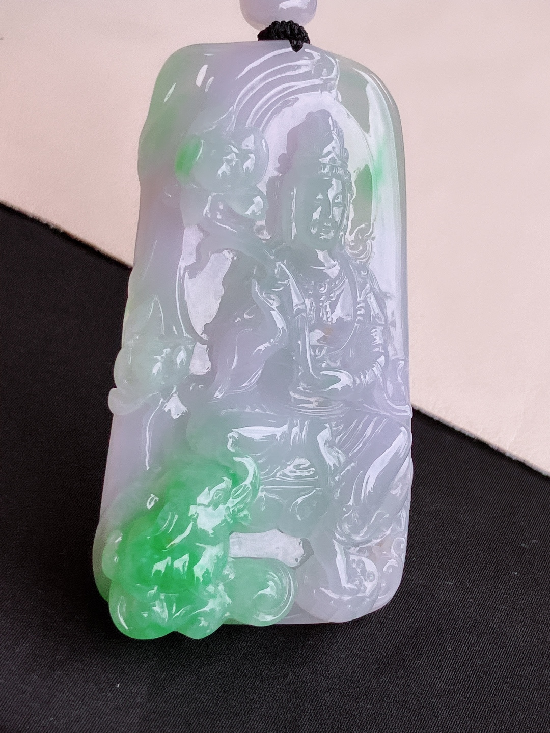 双彩普贤菩萨，饱满大气，尺寸74/41/10.6/自然光实拍