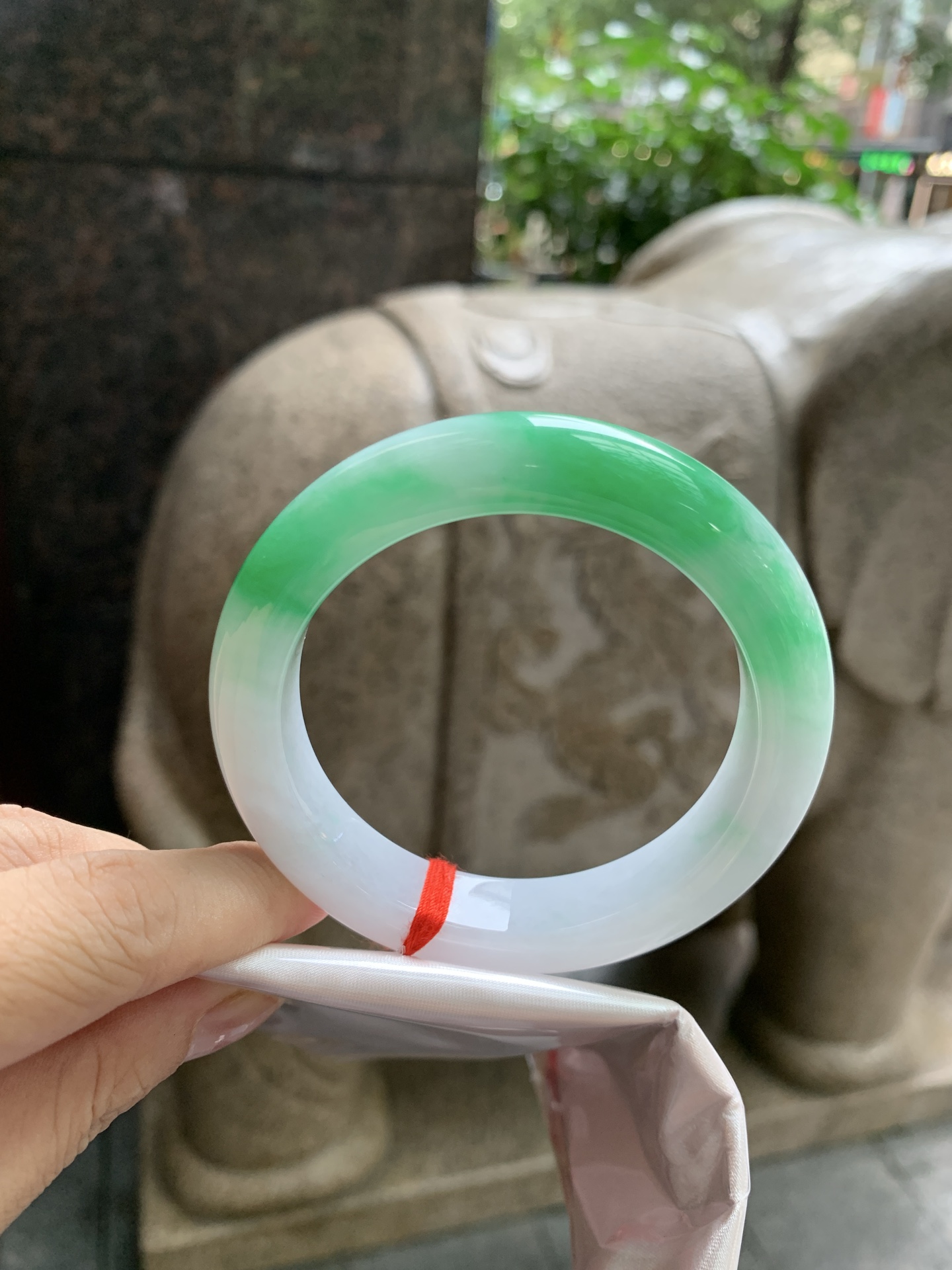 阳绿白底青正圈,0822-HN1379,打灯长纹