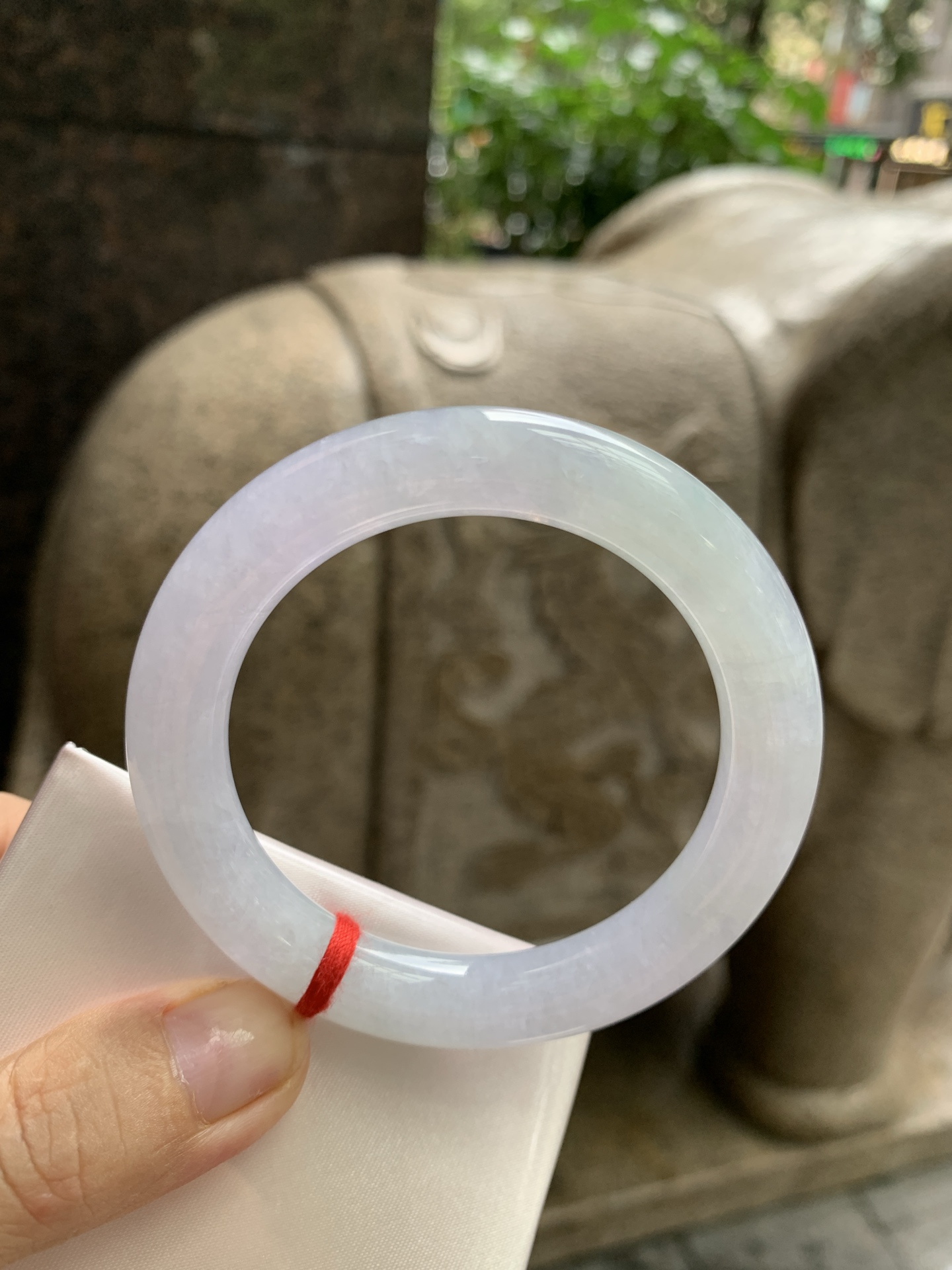 淡春彩圆条,0822-N1377,打灯多处细纹