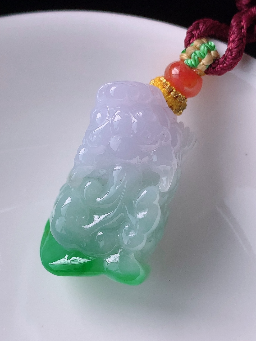 ️冰飘绿貔貅挂件,品相喜悦 饱满水润，佩戴简单大方，29-18.5-14.2