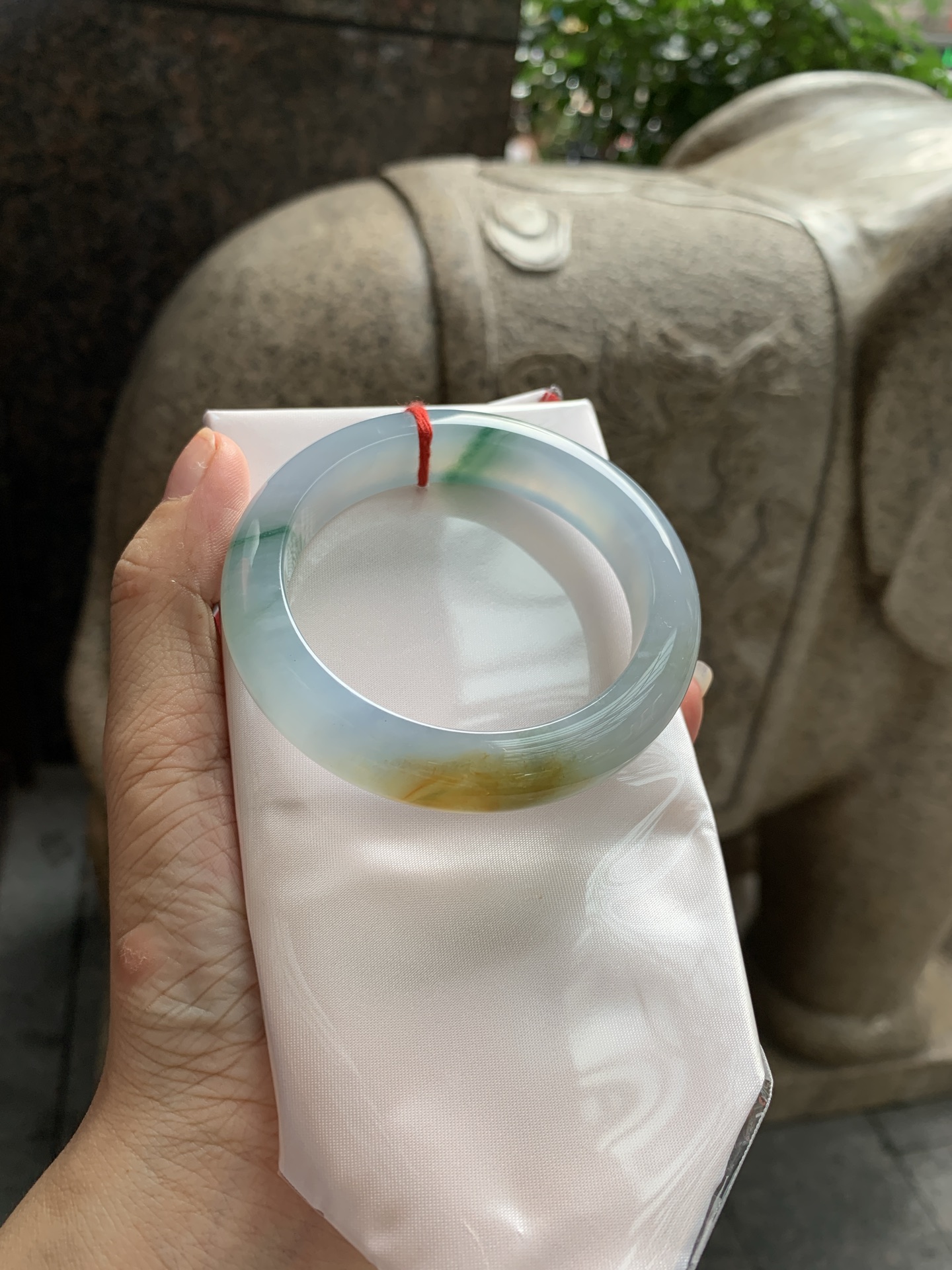 黄翡飘花正圈,打灯细纹