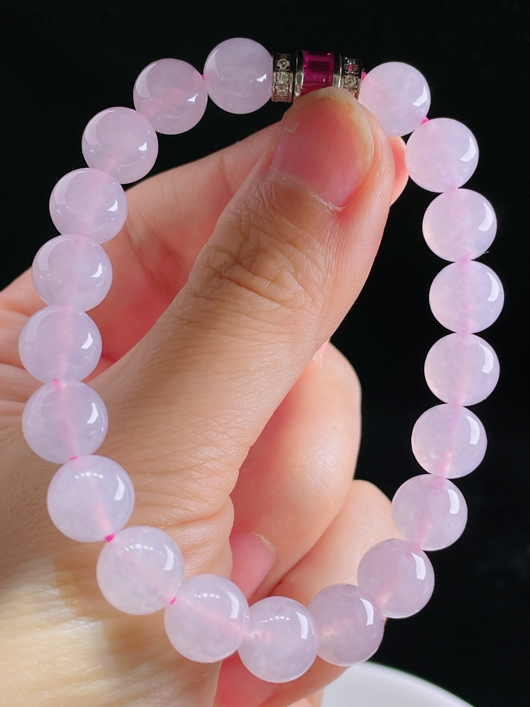 冰紫手串，老种起光，细底通透，尺寸：9.3mm0822