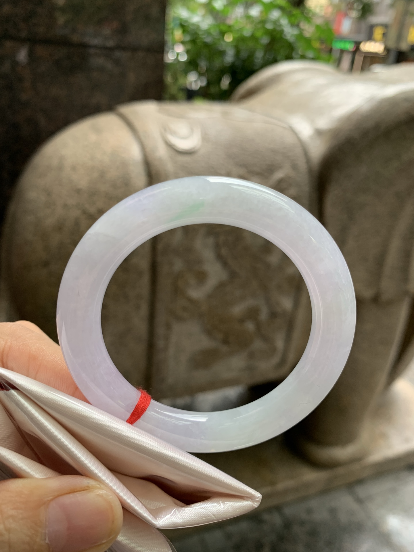 淡春彩圆条,0822-N1377,打灯多处细纹