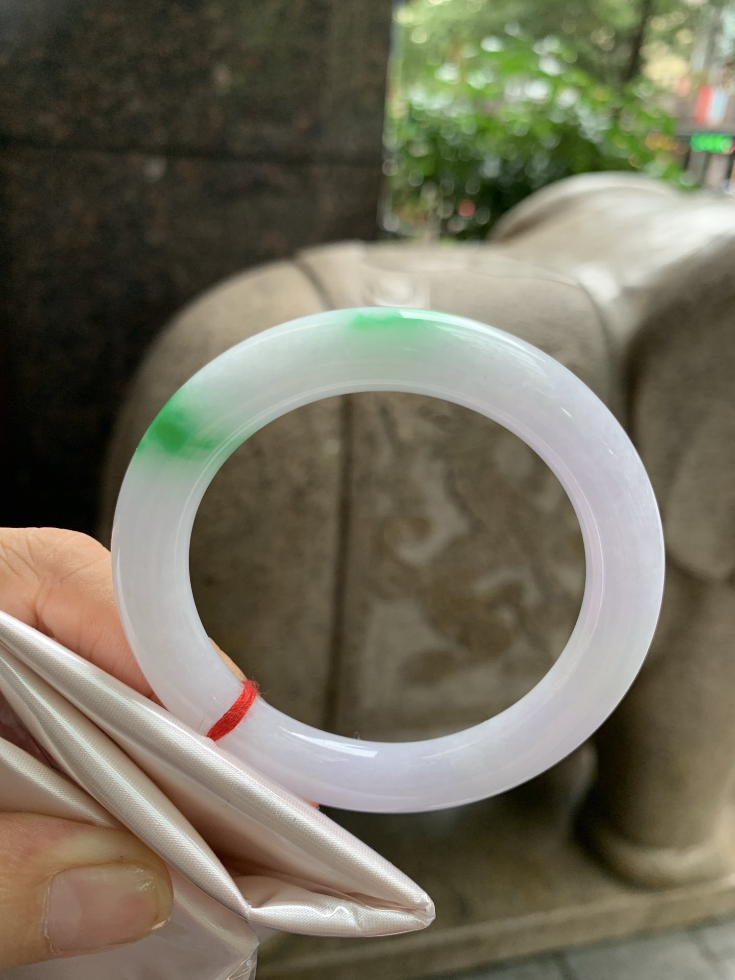 春彩阳绿圆条,52.7-9.2-9.8,0822-N1380,无裂,打灯棉线
