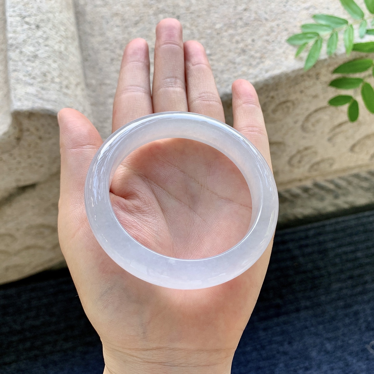 正圈55 56,圈口56/11.8/8.9,编码DZ082370,冰糯紫底，清透，水润，种老，细腻，