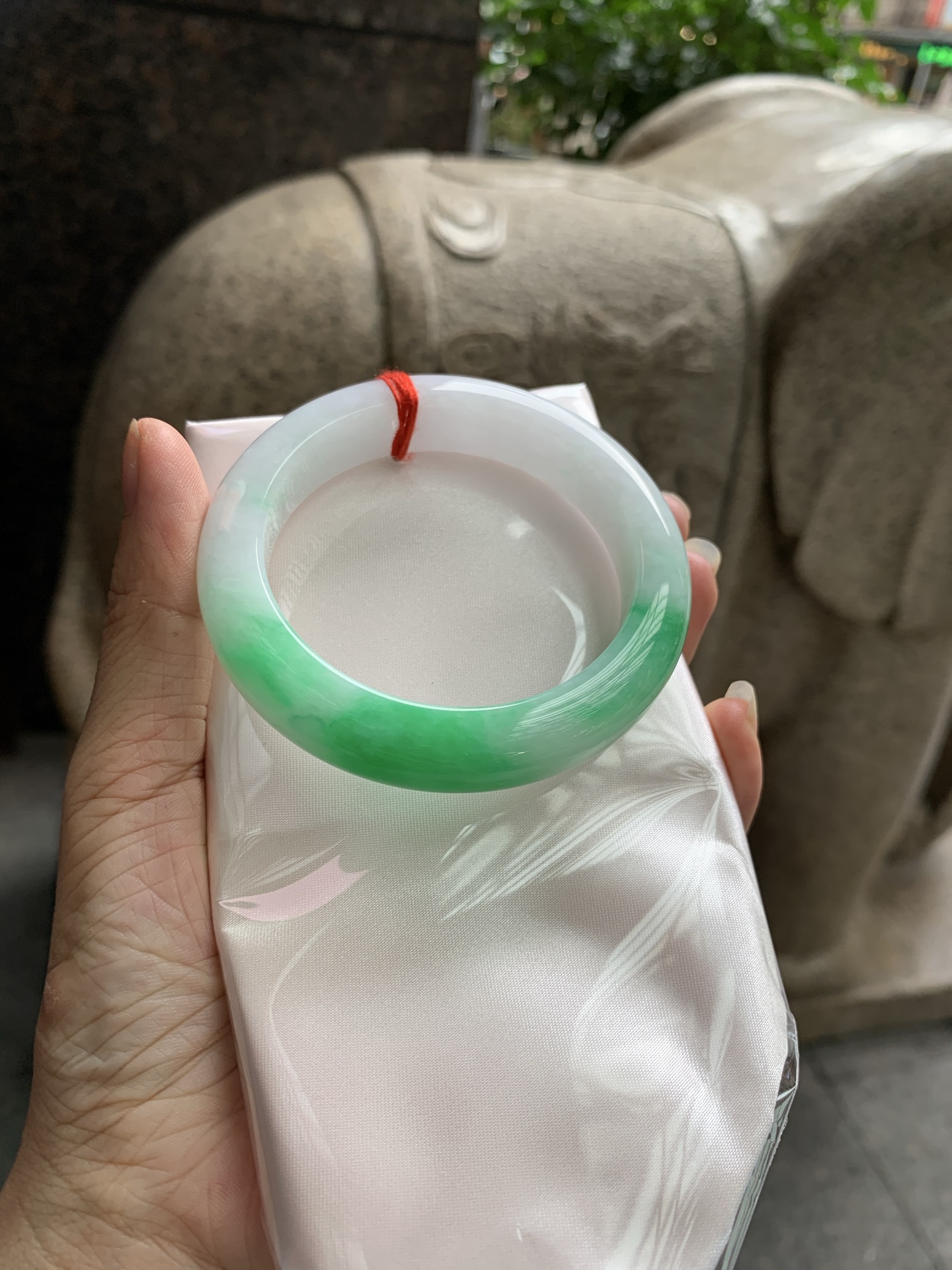 阳绿白底青正圈,0822-HN1379,打灯长纹