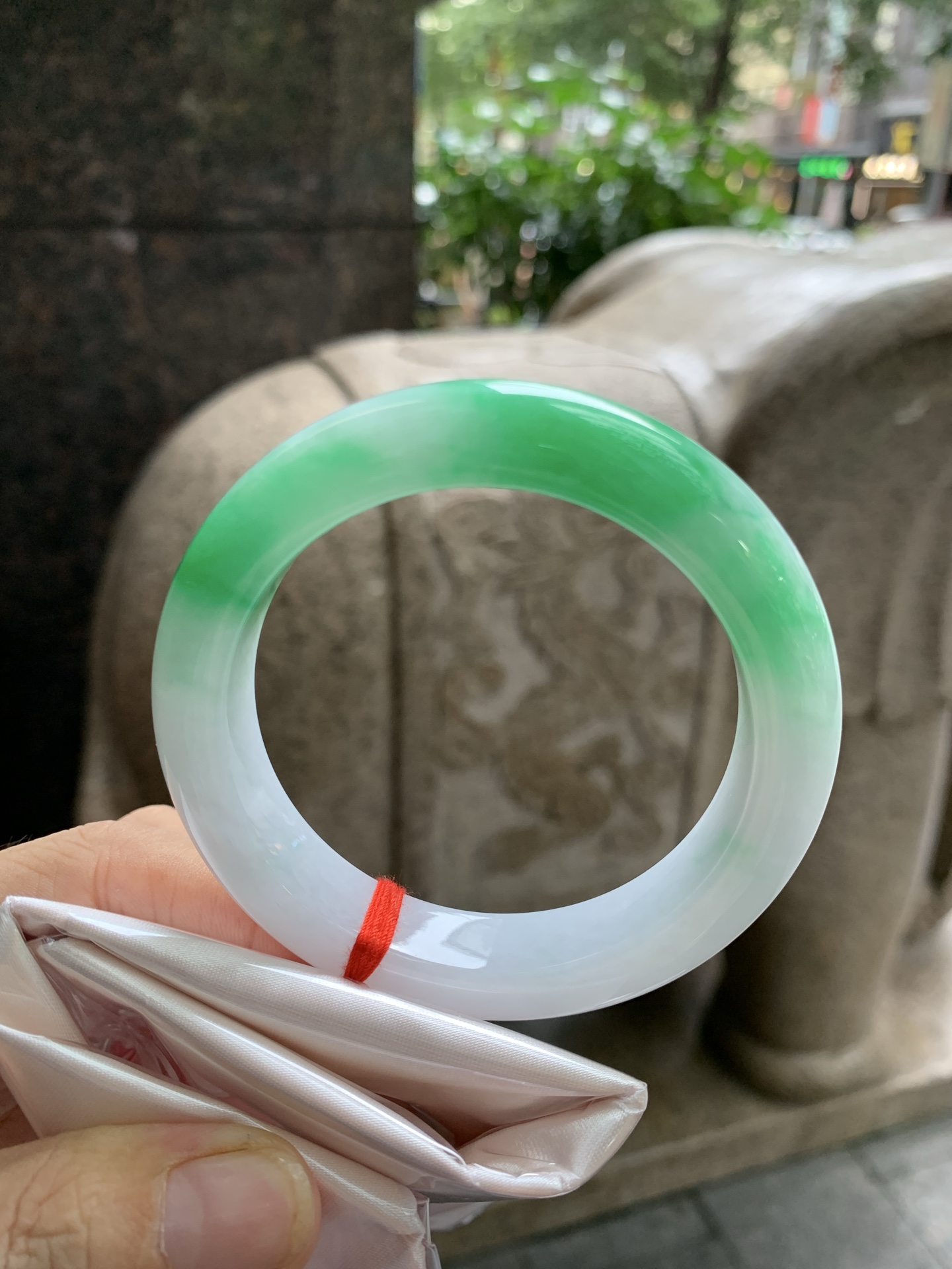 阳绿白底青正圈,0822-HN1379,打灯长纹