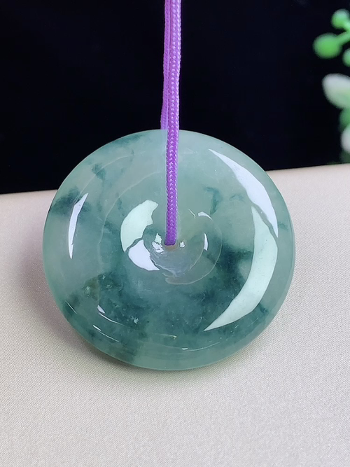 飘花平安扣，无裂，尺寸28.6-5.5mm，D22zg9