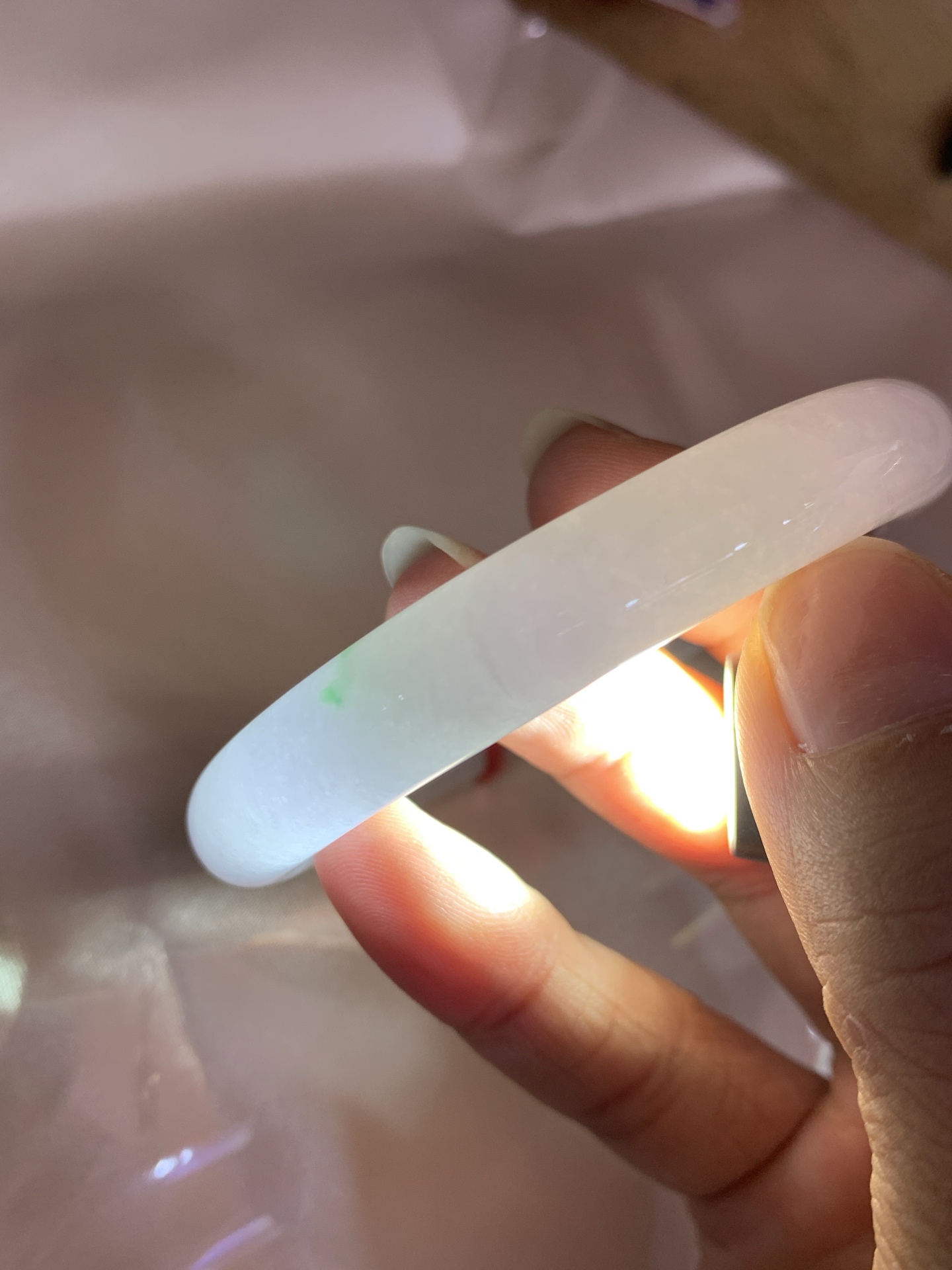 春彩阳绿圆条,52.7-9.2-9.8,0822-N1380,无裂,打灯棉线