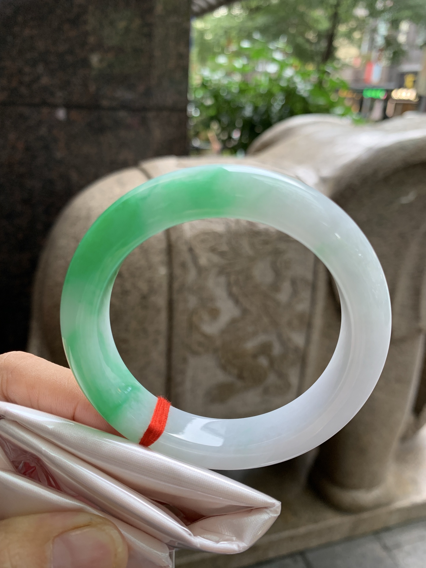 阳绿白底青正圈,0822-HN1379,打灯长纹