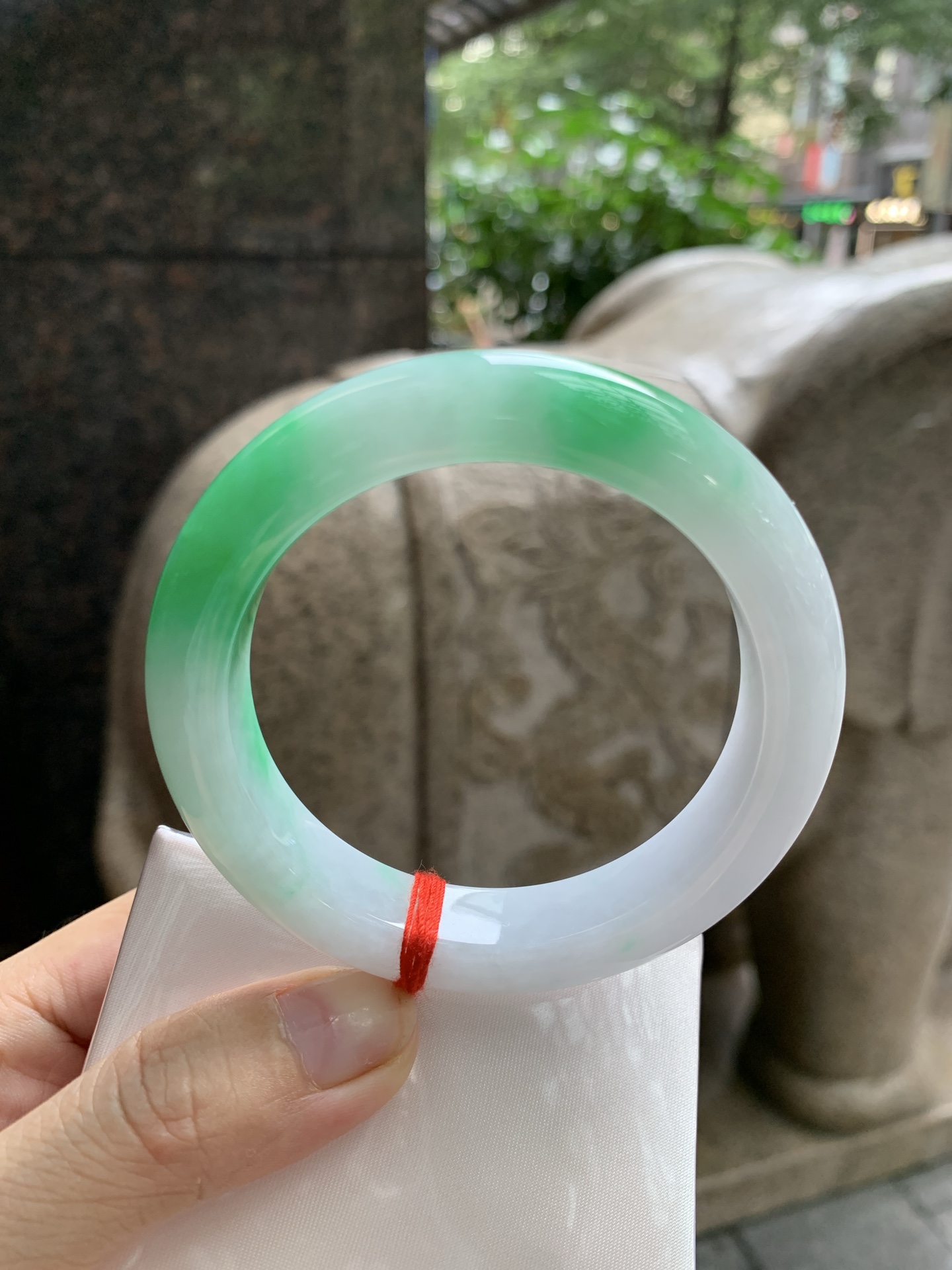 阳绿白底青正圈,0822-HN1379,打灯长纹