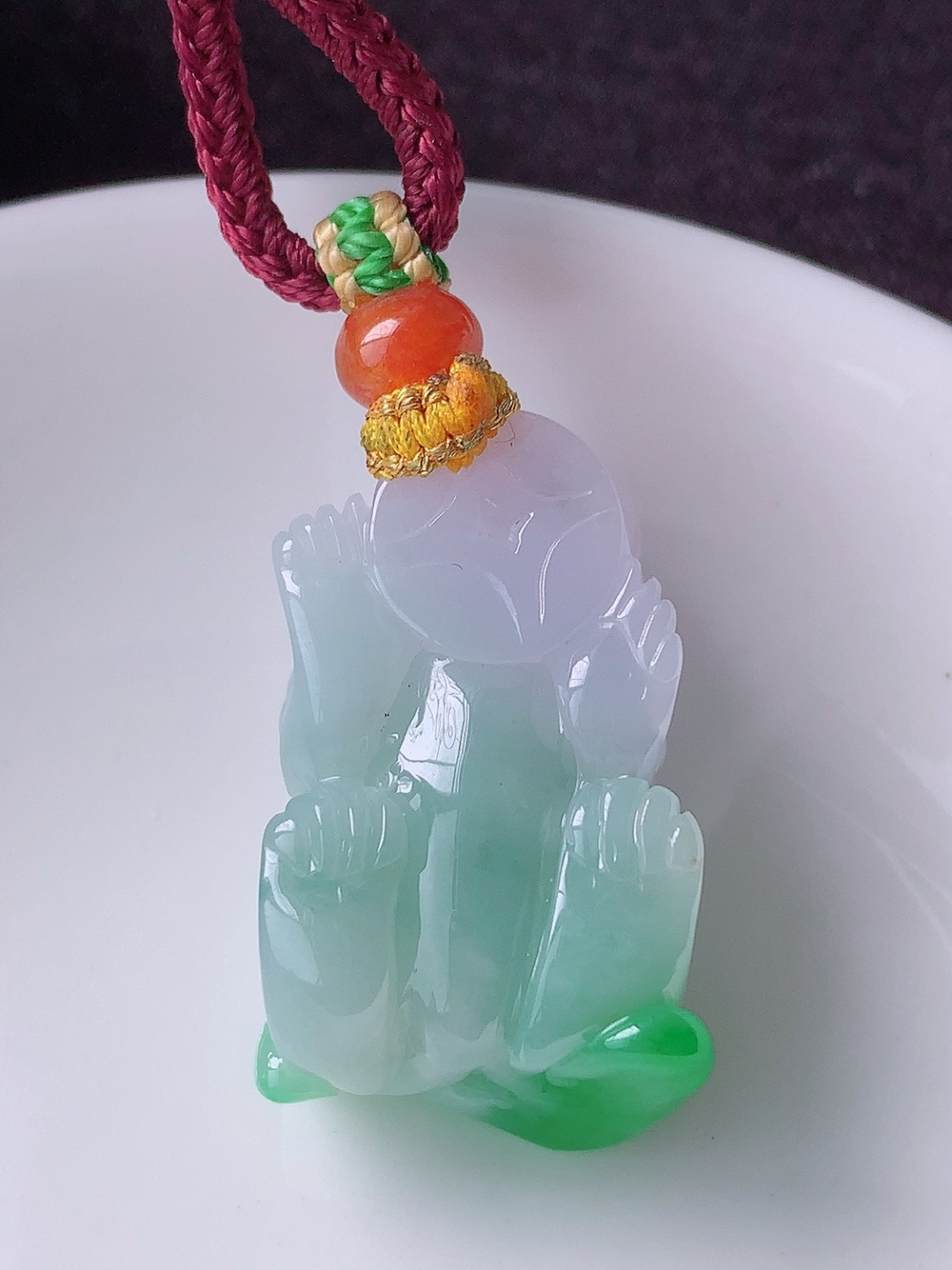 ️冰飘绿貔貅挂件,品相喜悦 饱满水润，佩戴简单大方，29-18.5-14.2