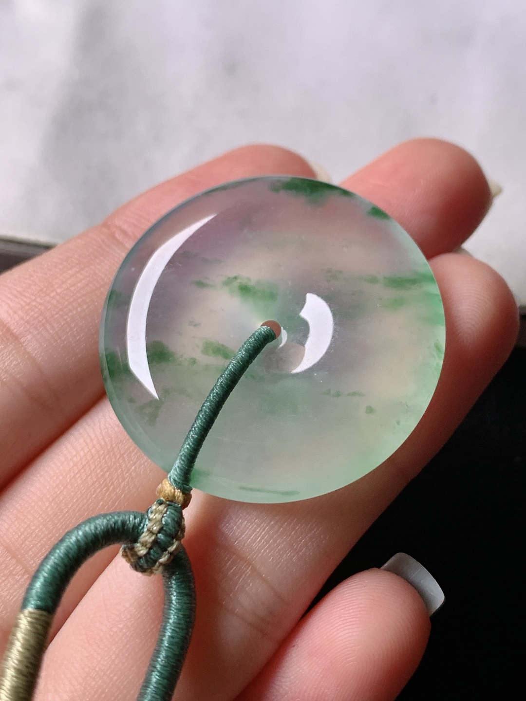 ️飘花平安扣，色泽浓艳 0822尺寸31.8*5.9