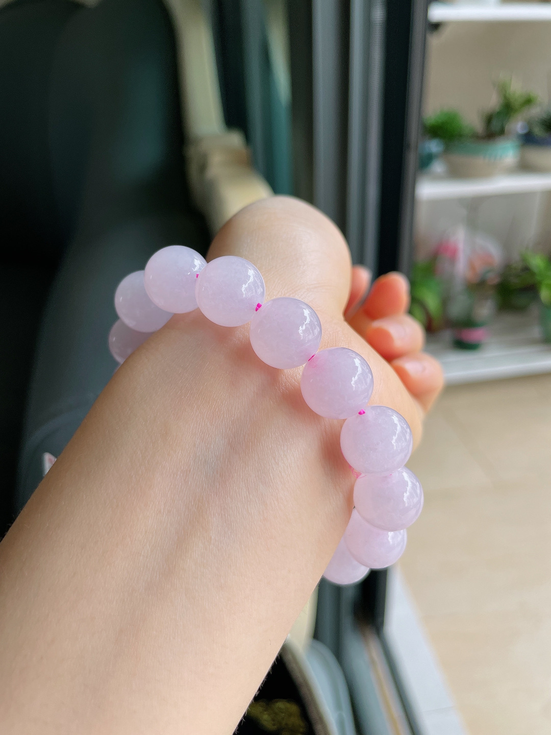 ️，缅甸天然翡翠A货，冰种手串，尺寸：12.5mm。【编4115】