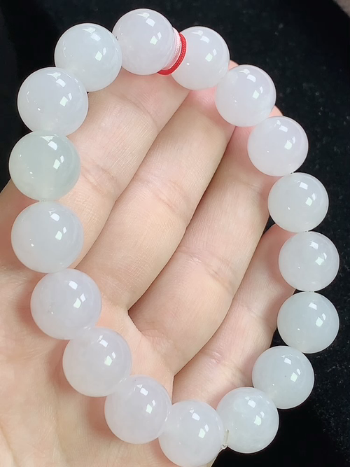 冰种玉珠手串，尺寸12.2mm，D23hwa