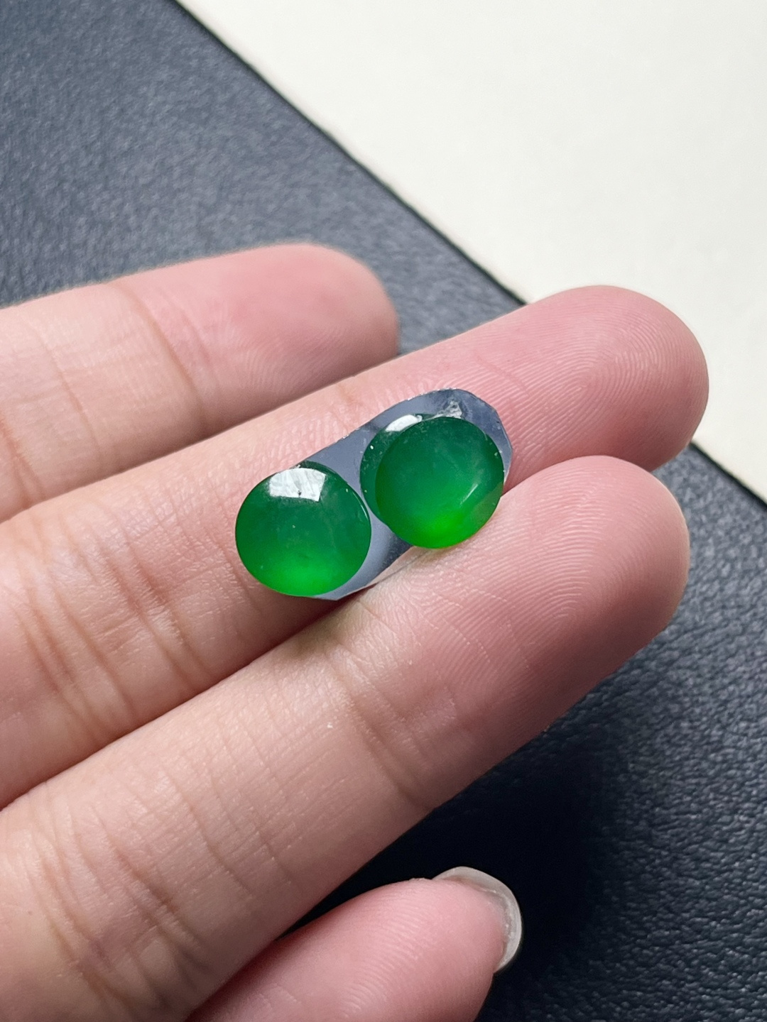 ️【蛋面一对】种老细腻，色阳浓郁起胶，尺寸：8.3*7.8*3.9，8.3*7.8*3.6,a46823