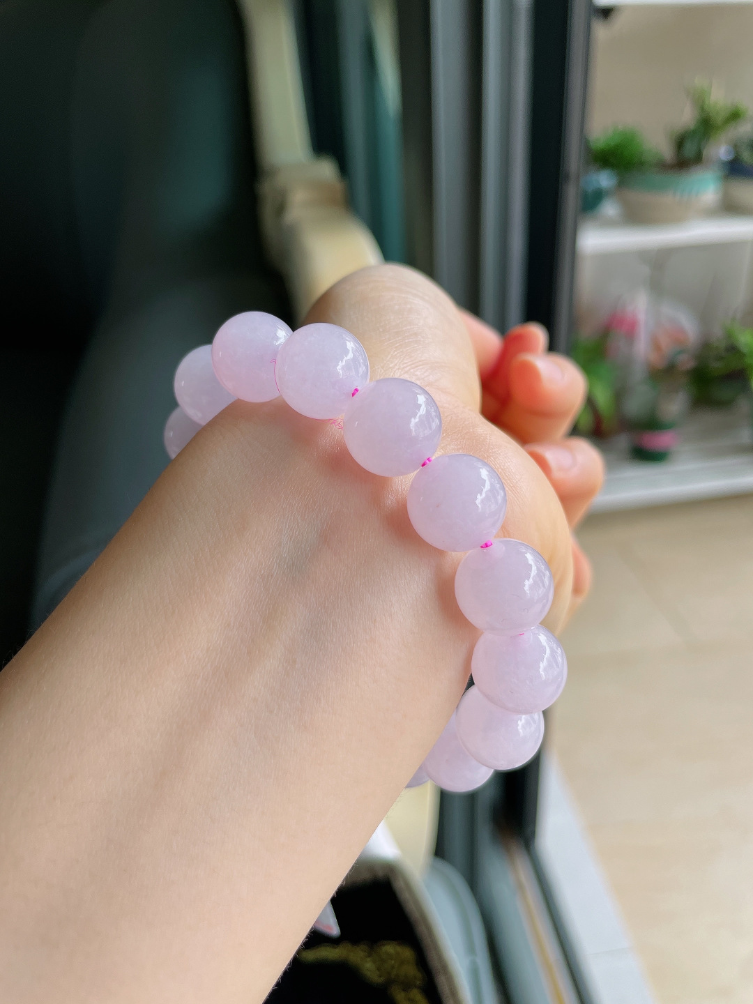 ️，缅甸天然翡翠A货，冰种手串，尺寸：12.5mm。【编4115】