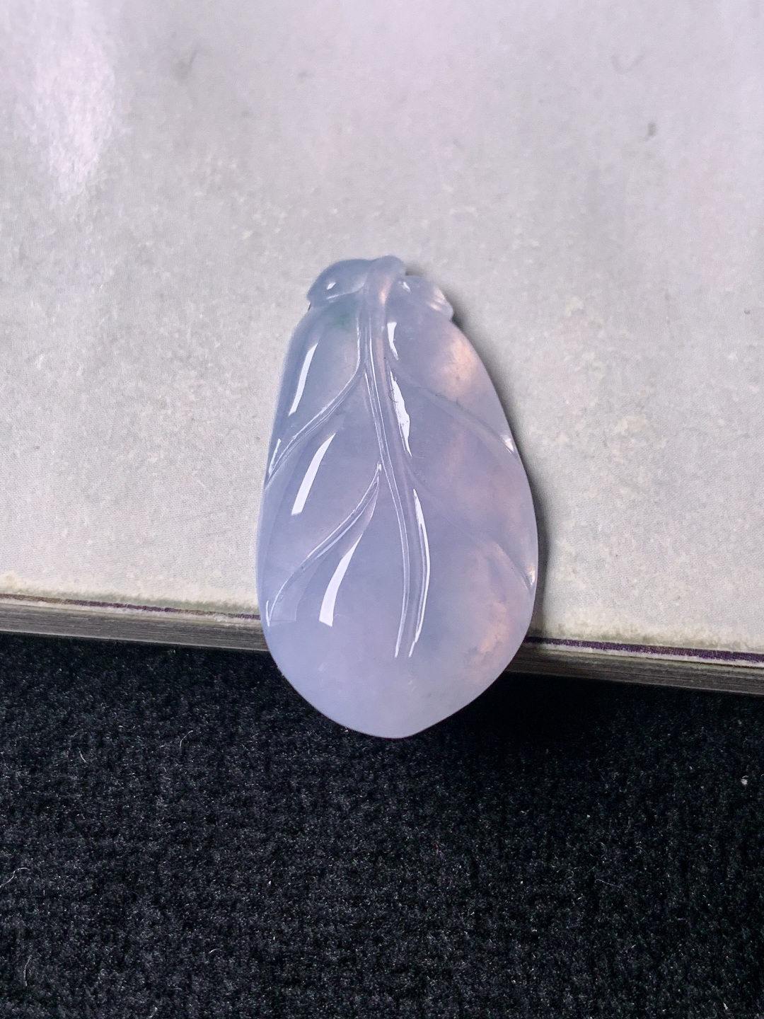冰紫飘花叶子，色泽浓艳，0823尺寸26.9*15*4.4