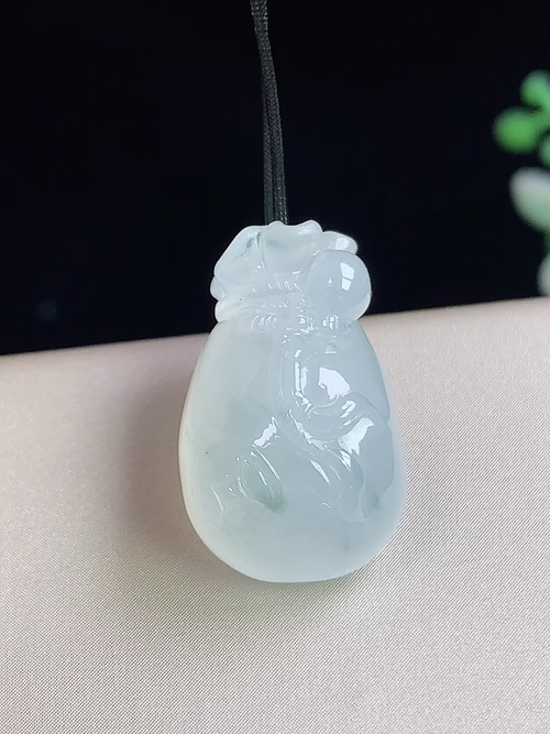 冰飘花钱袋，无裂，尺寸20-12.5-9.8mm，D23ytf