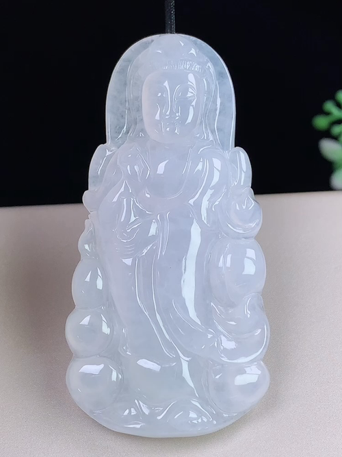 冰种观音，无裂，尺寸60.6-30.4-5.9mm，D23hwa