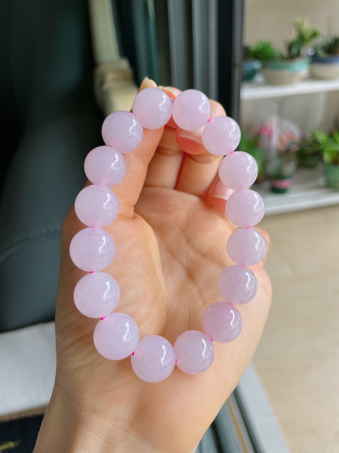 ️，缅甸天然翡翠A货，冰种手串，尺寸：12.5mm。【编4115】