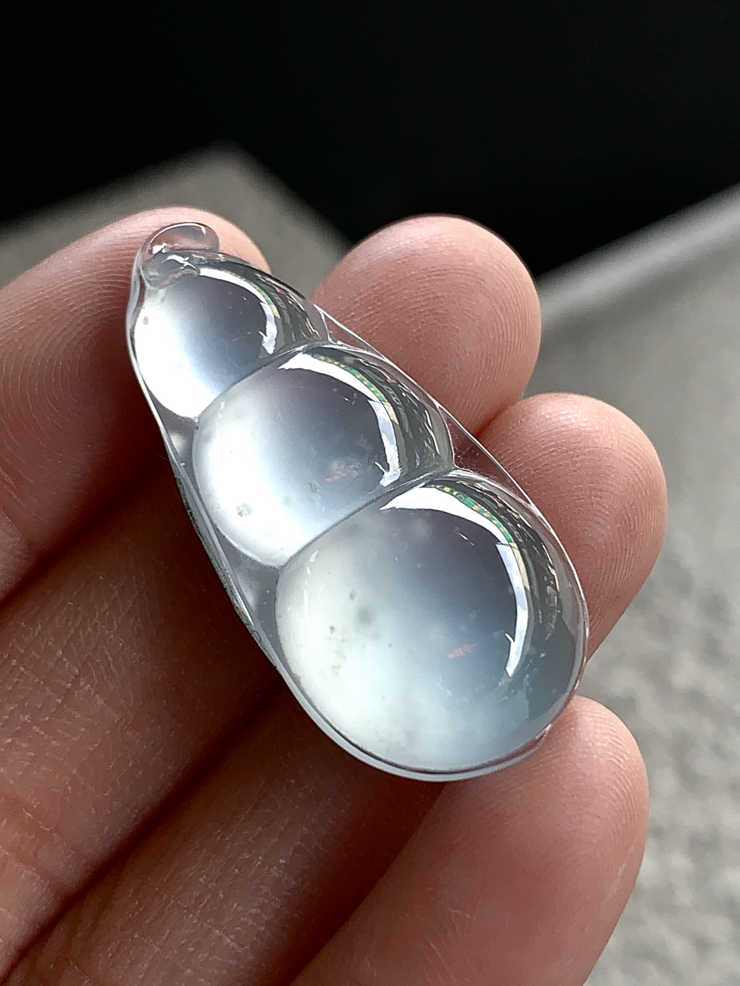 ️ 冰种福豆，尺寸：35×16.5×6，玉润福长，典藏佳选